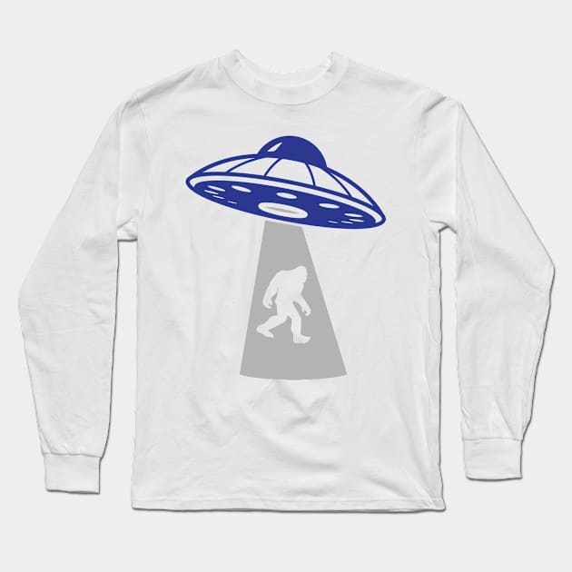 UFO Abducts Yeti Long Sleeve T-Shirt by justSVGs